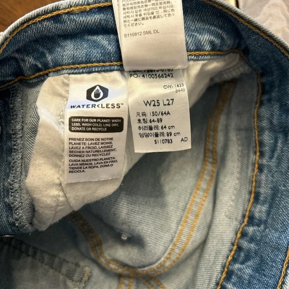 Levi’s Ribcage Ankle Straight Jeans size 25/27 - Picture 3 of 5